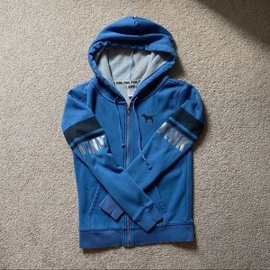 BLUE HOODIE - PINK